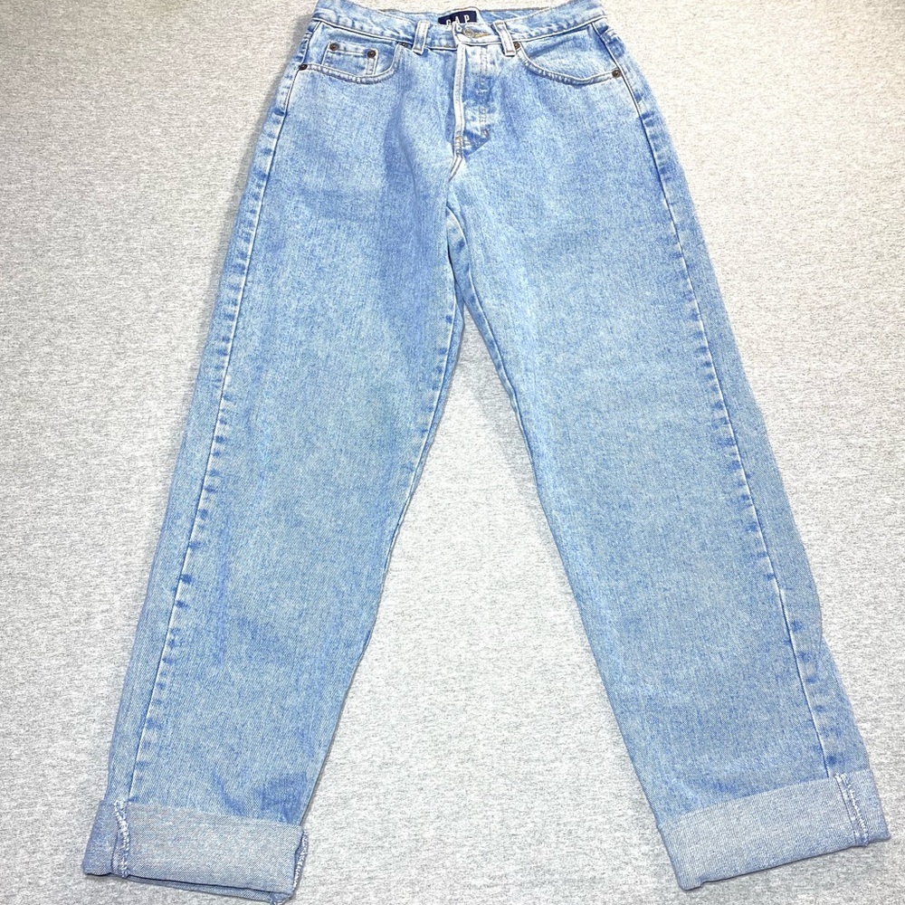 Gap Jeans Women's 5/6 Boyfriend Button Fly Hi Rise Cotton Cuffed Casual Denim